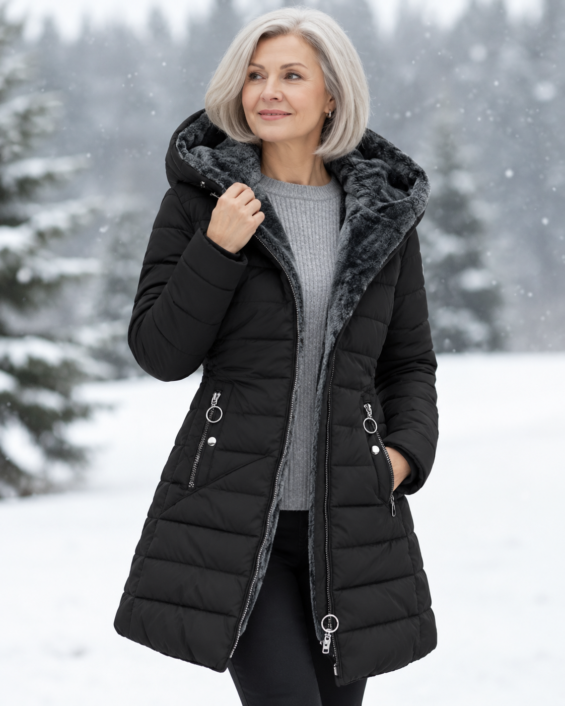 Agatha - Hooded Quilted Winter Coat