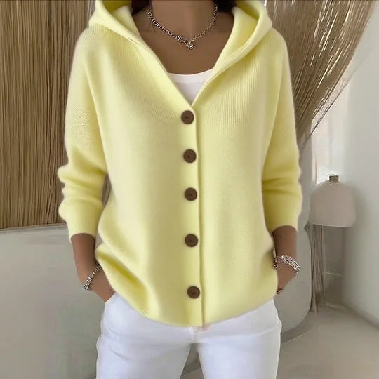 Dolores - Hooded Button Cardigan