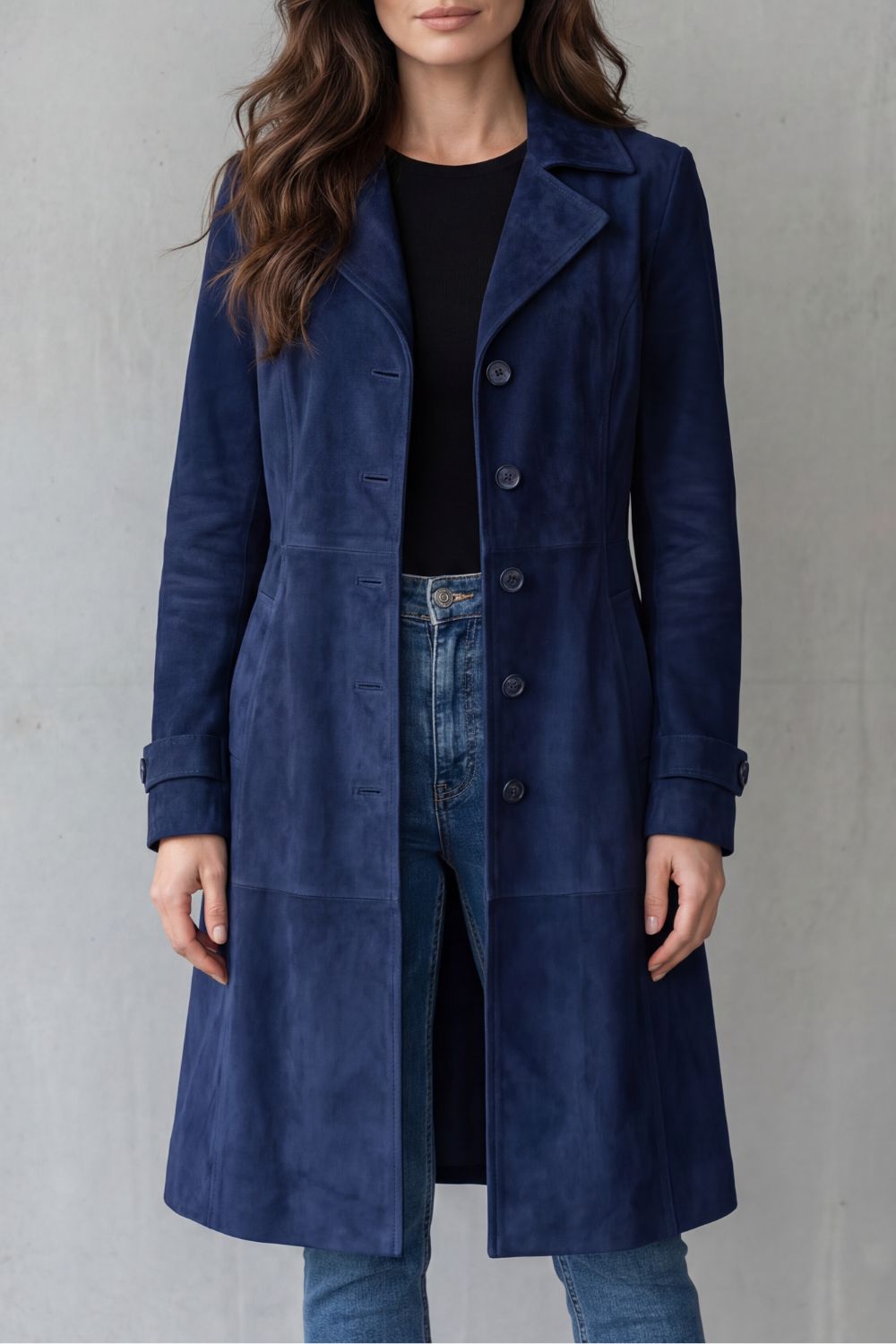 Eugenia - Long Suede-Finish Coat