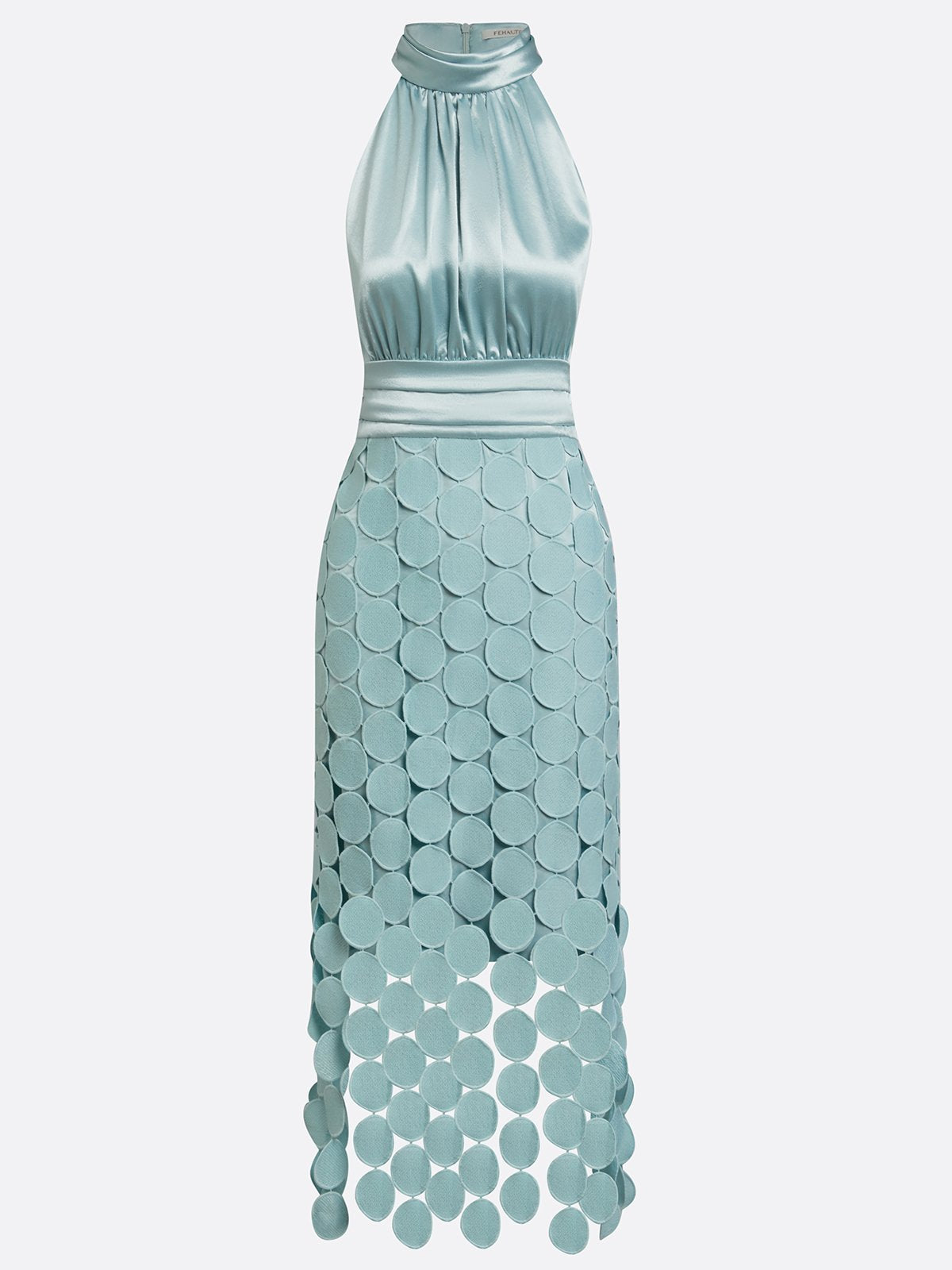 Virginia - Satin Halter Midi Dress