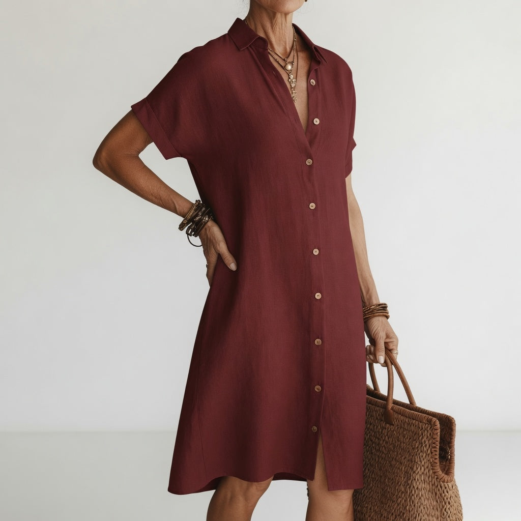 Bethany - Casual Linen Maxi Dress