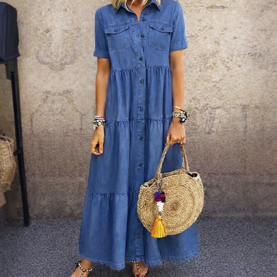 Elizabeth - Button-Front Maxi Dress