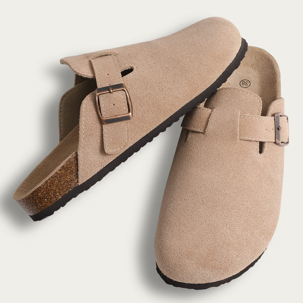 Riley - Suede Ergonomic Clogs