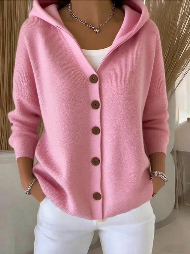 Dolores - Hooded Button Cardigan