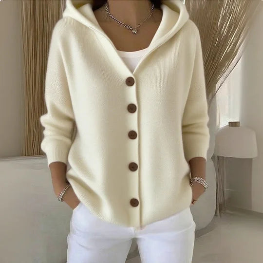 Dolores - Hooded Button Cardigan