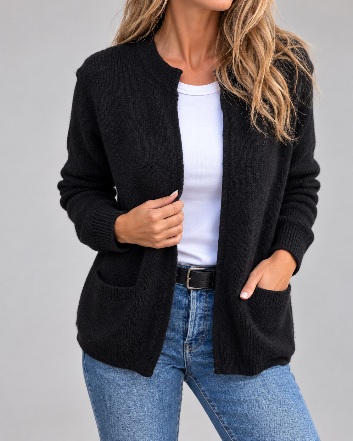 Jocelyn - Zip-Front Knit Cardigan