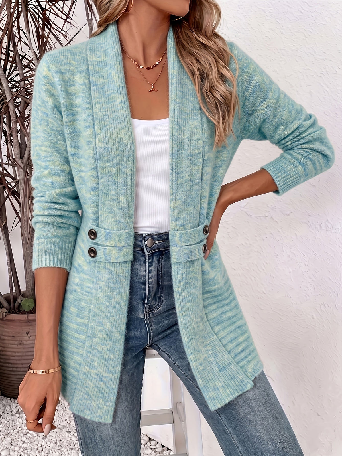 Eileen - Open-Front Belted Cardigan