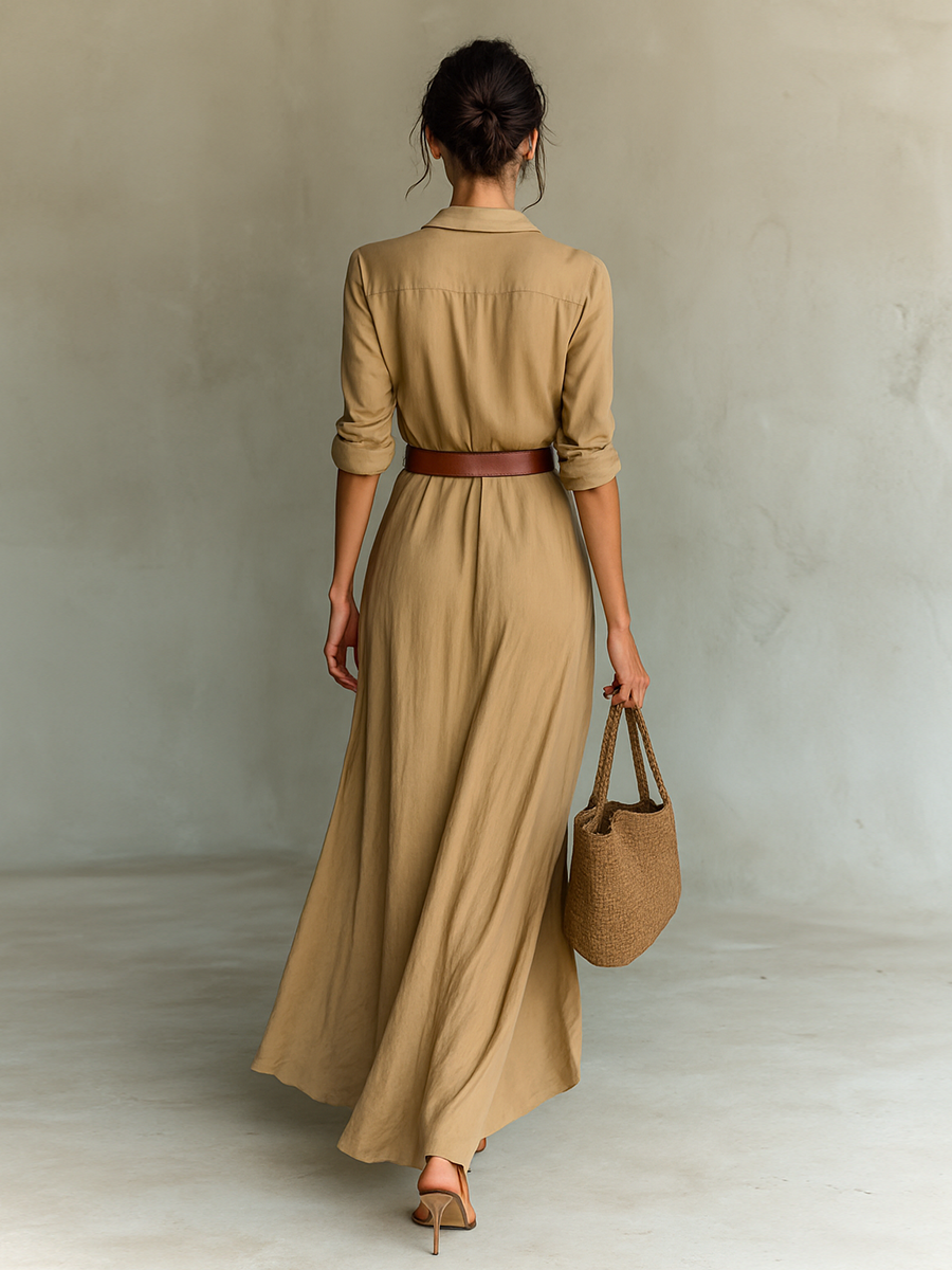 Rita - Long-Sleeve Wrap Maxi Dress