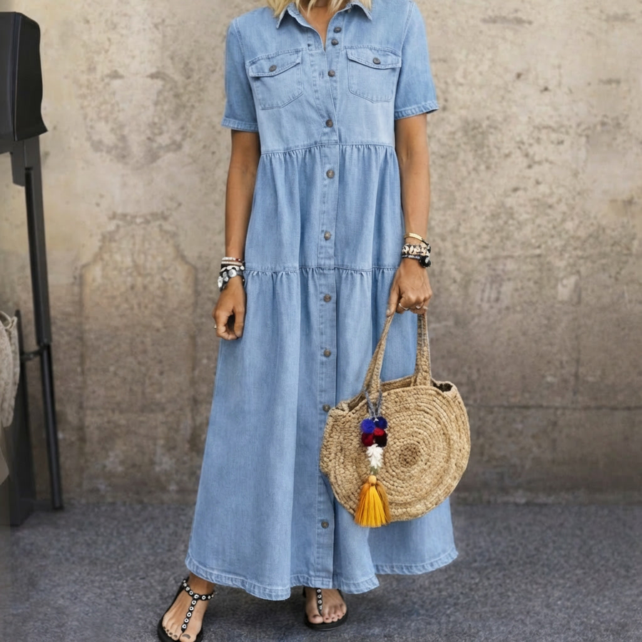 Elizabeth - Button-Front Maxi Dress