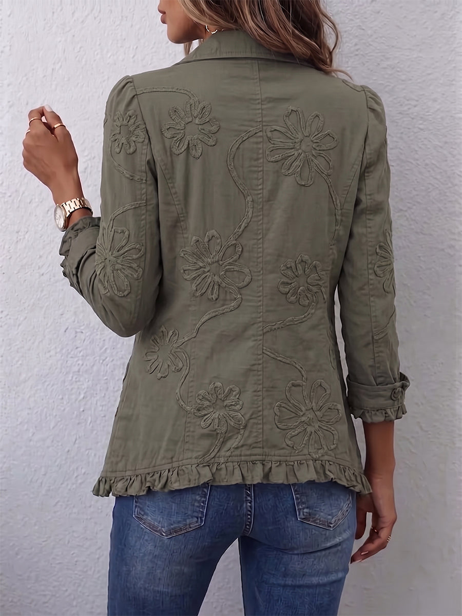 Eloise - Embroidered Ruffle Jacket