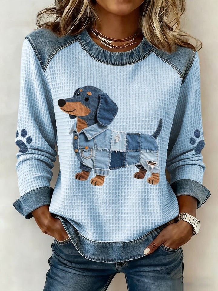 Wanda - Dachshund Print Sweater